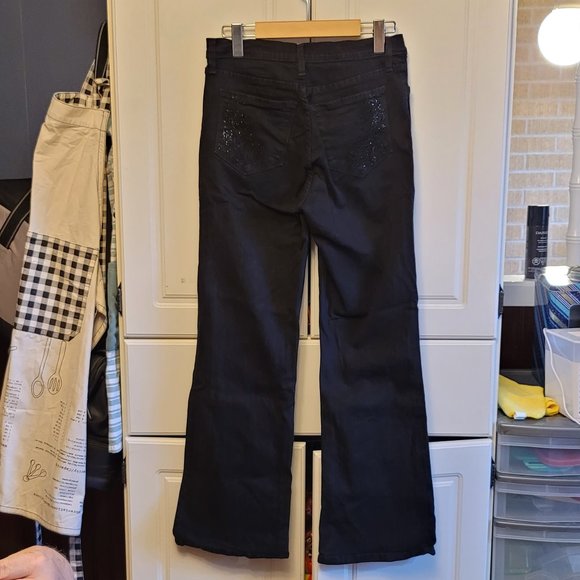 NYDJ Not Your Daughter's Jeans Black Gemstone Embellished Jeans - Picture 2 of 8